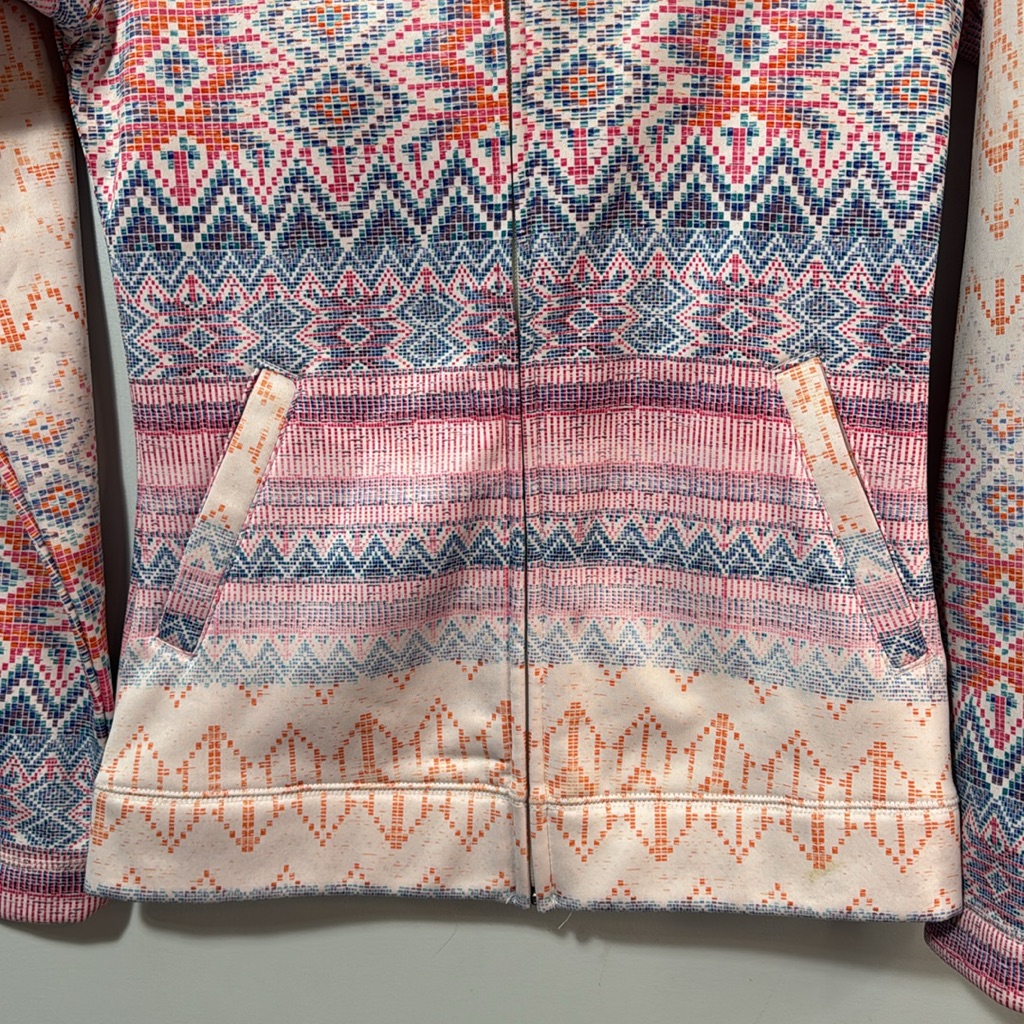 Burton Sweatshirt Multicolor Zip Front Hooded Fleece Lined Snowboard Sz Xs Euc — image 4 of 8